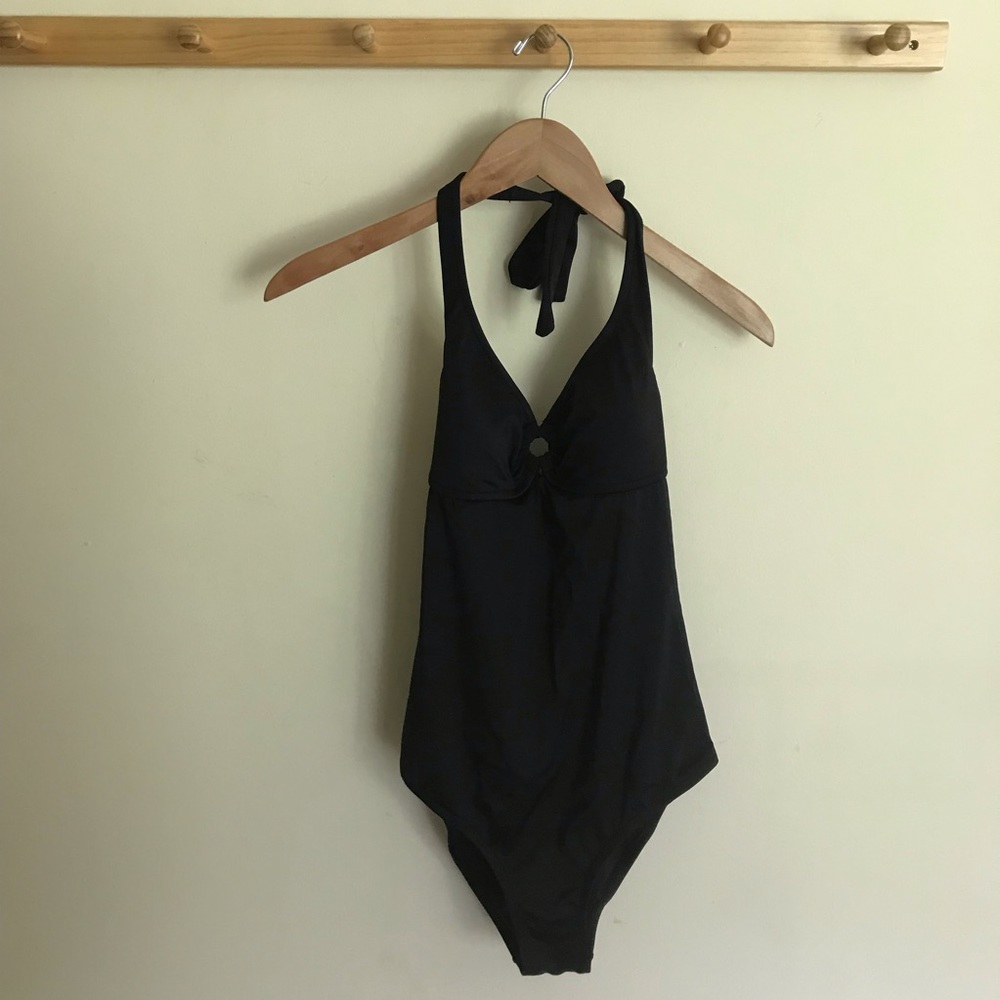 NWT J. Crew One Piece Swimsuit Halter Ring Top 6